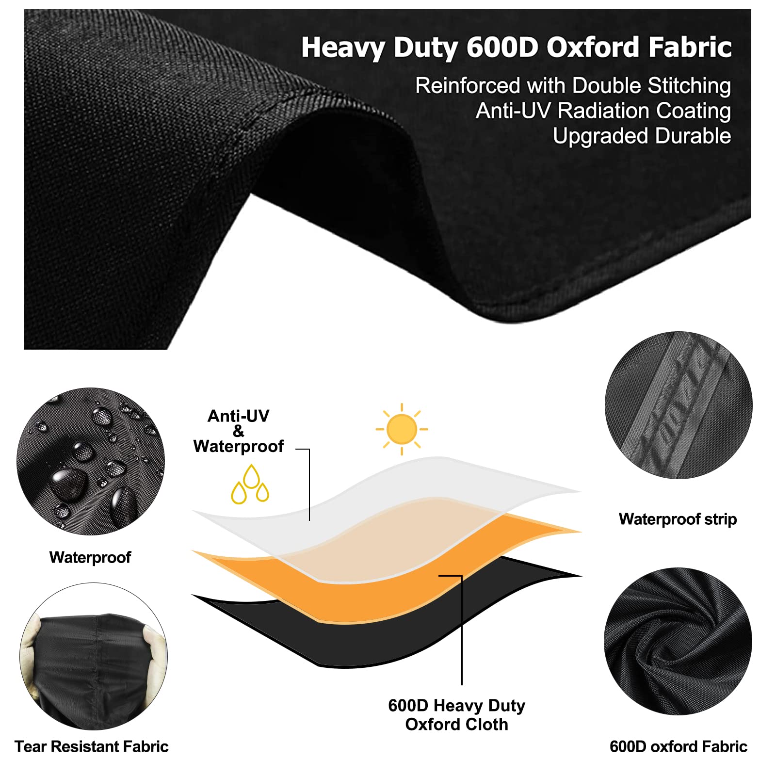 Drawbar Cover, Waterproof Drawbar Cover for Caravans and Trailers,Universal Tow Hitch Cover with Double Click Fastener and Box Lock,Tow Bar Protection Cover