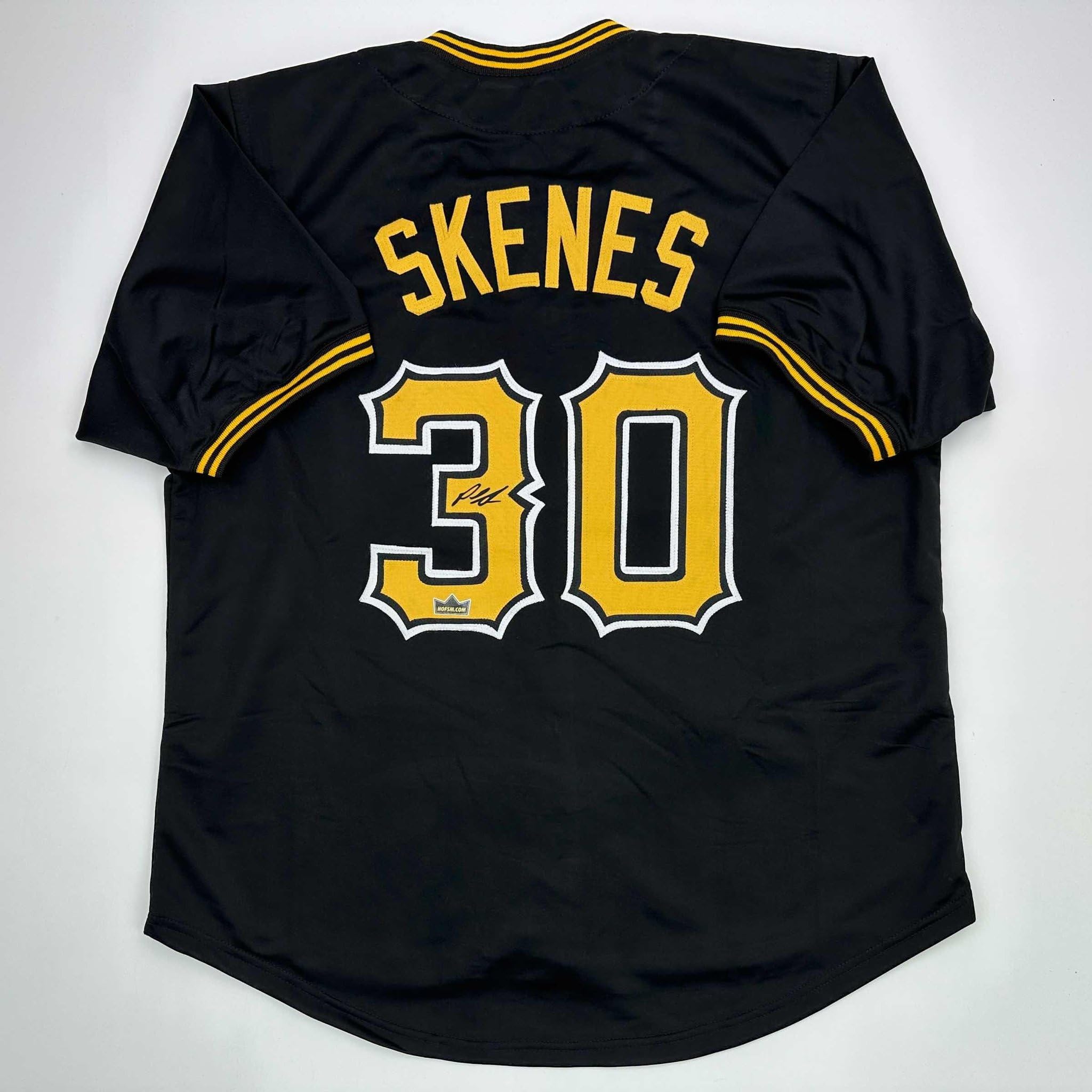 Facsimile Autographed Paul Skenes Pittsburgh Black Reprint Laser