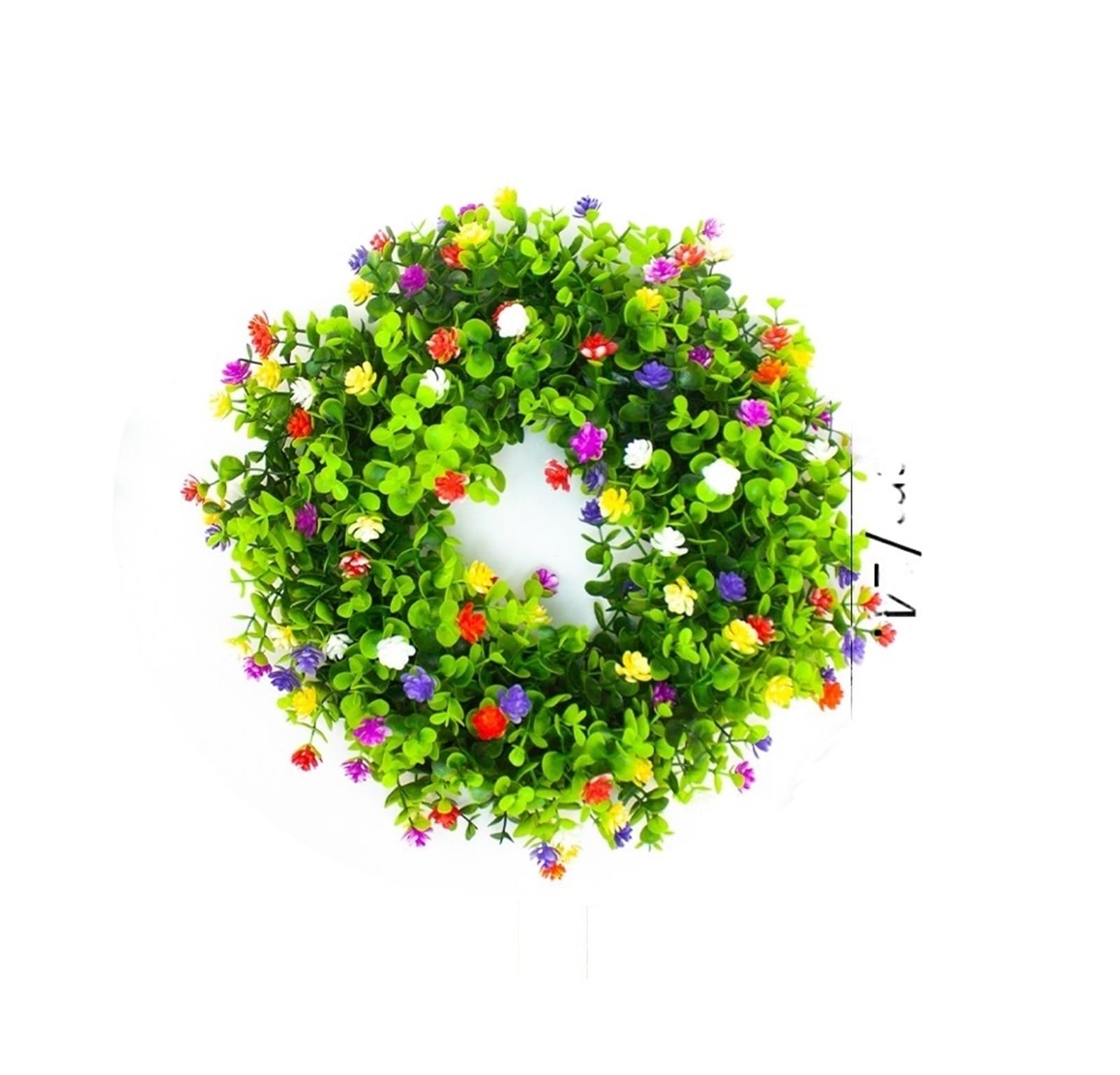 Door Wreath 14in Artificial Eucalyptus Wreath Hanging Greenery Fake For Wall Front Door Home Garden Spring Easter Decor(Color03)