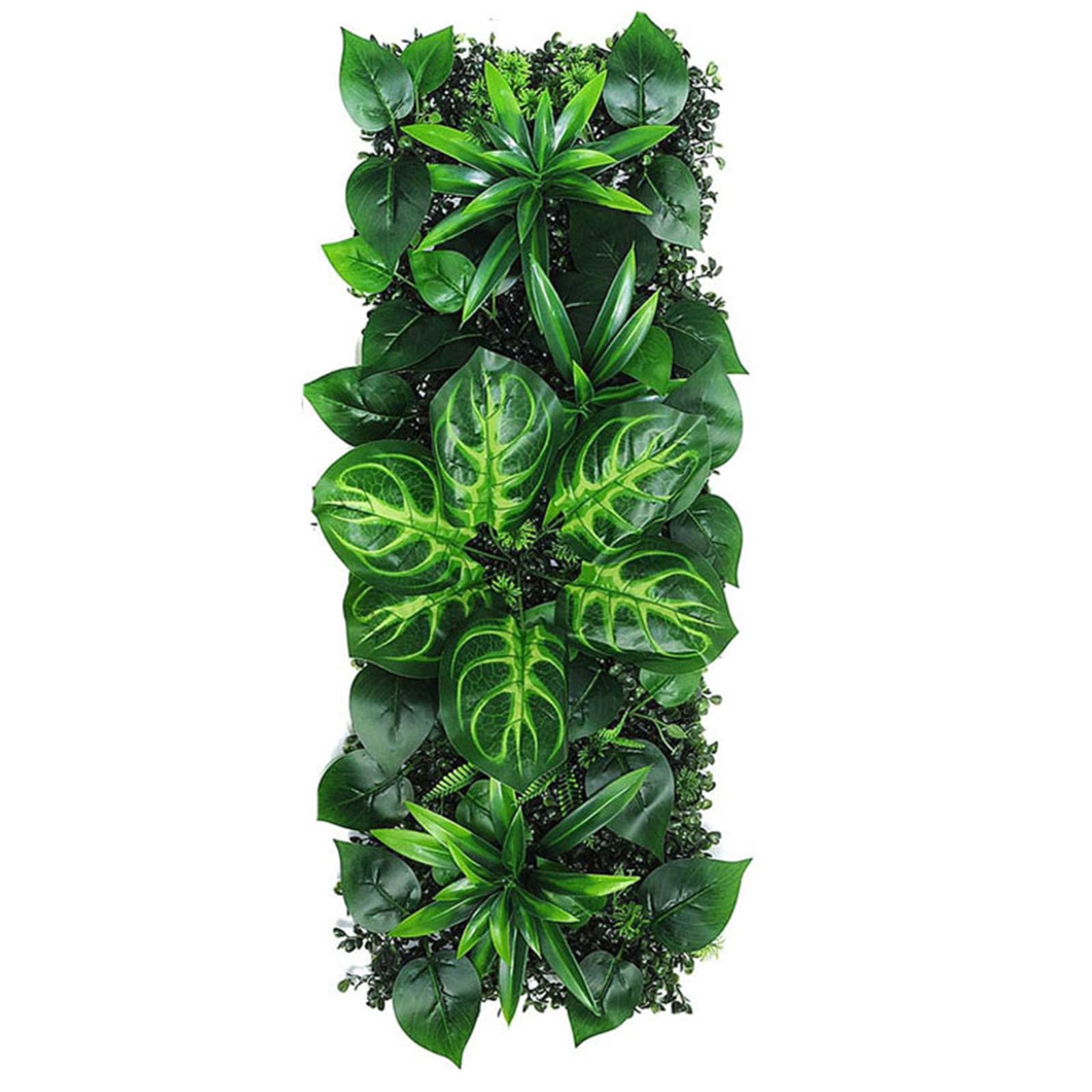 Agares B Artificial Green Wall Panel 25×75Cm, Lifelike Faux Plant Wall Decor, Modular Fake Grass & Flower Wall For Ackground Wall, Feature Wall, Wedding And Store Display (B)