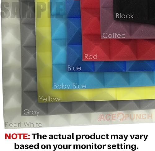 Miniatura 3 de AP1034 - Paquete de 8 paneles de espuma acústica de pirámide blanca y 4 piezas de color negro y 4 piezas de diseño de bricolaje para estudio de