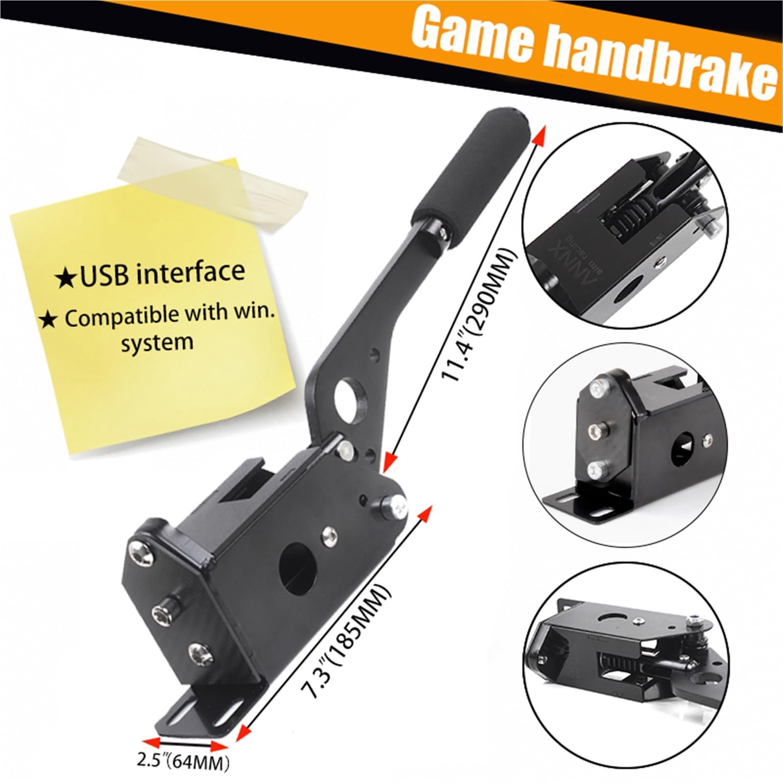 Dźwignia Hamulca Ręcznego Samochodu Układ hamulcowy Hamulec ręczny Do Logitech G29/g27/g25 PC 14bit Czujnik Halla USB SIM Wyścigi Do gier wyścigowych T300 T500
