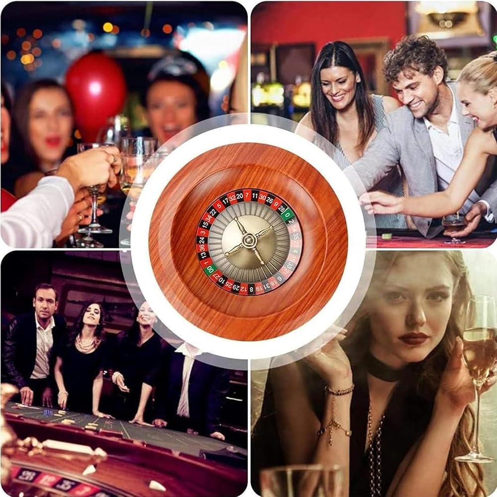 Jeu de roues de roulette de casino de style américain avec disposition double zéro pour jeux à domicile et événements sur le thème du casino