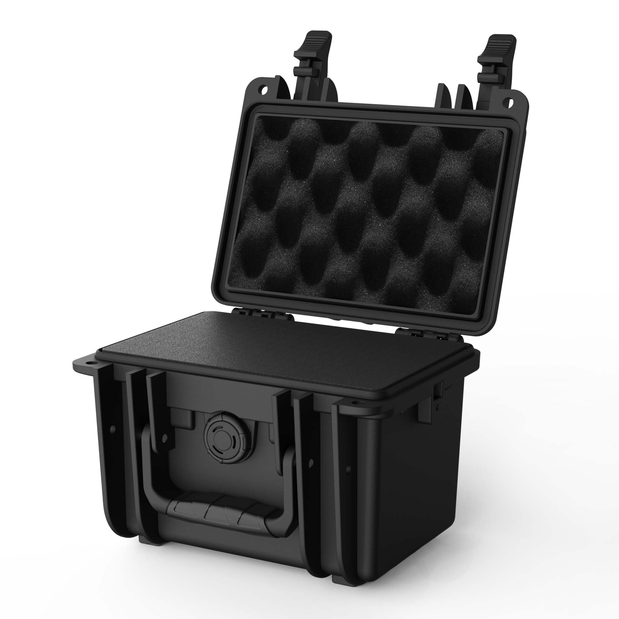 Wiltec Black Multipurpose Carry Case 21.9 X 18.5 X 15.4 Cm, Spacious Storage Case, Toolbox Made Of Pp Plastic And Fibreglass, Perfect For Tools, Cameras And Delicate Items