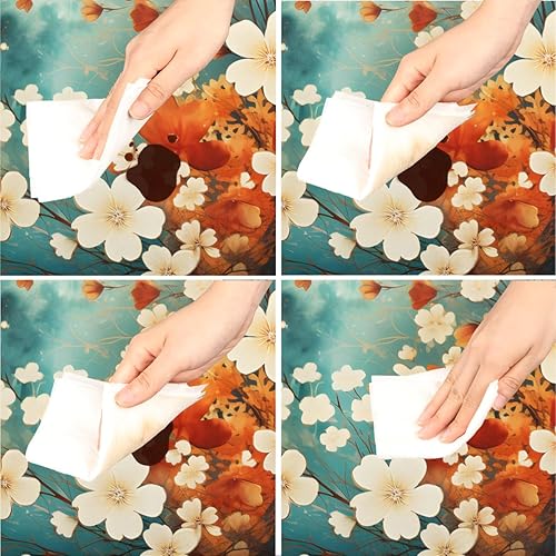 Vista 243 de Pardick Mantel redondo elástico con diseño de hojas de otoño, mantel redondo ajustable de 36 a 42 pulgadas, mantel circular impermeable, lavable