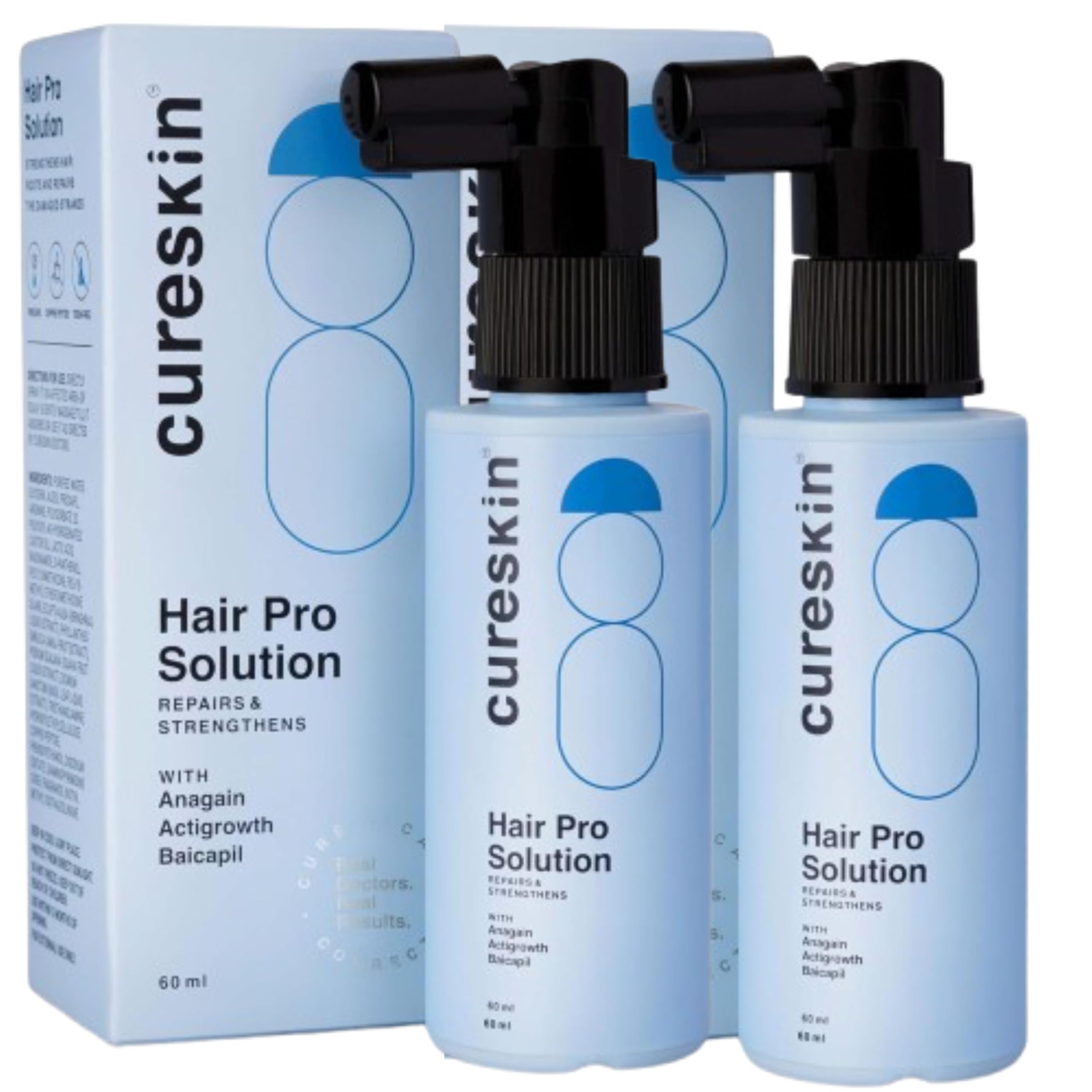 Cureskin Hair Growth Serum Rosemary Hair Spray | Rosemary Oil for Hair | Anti Hair Fall Serum for Men & Women | Strengthen Roots, Nourish Scalp, 60 ml (Pack of 2)