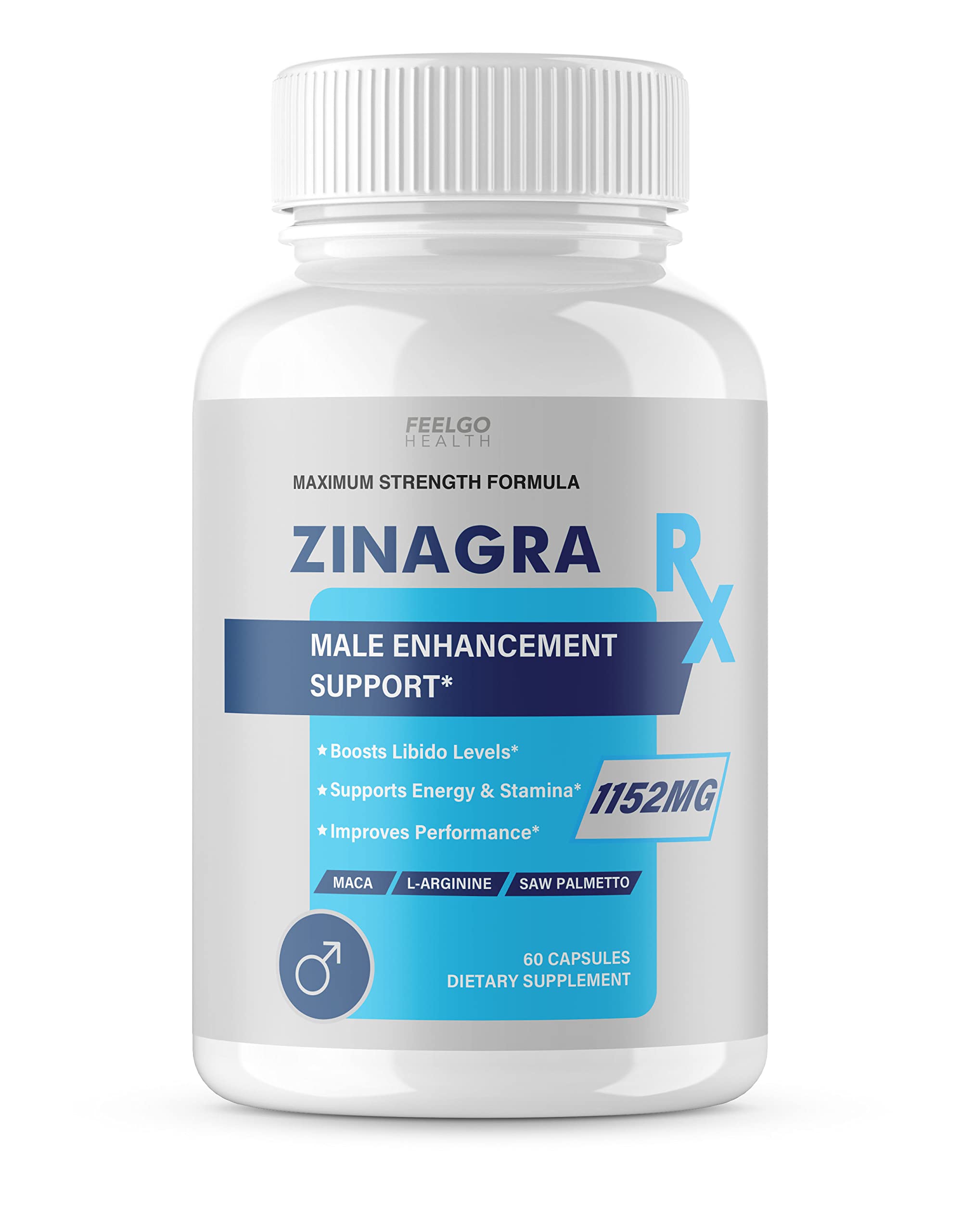 feelgo Zinagra - Zinagra RX for Men, Zinagra RX Male Enhancement, Zinagra for Men, Zinagra RX Pills, MG, Maximum Strenght, ZinagraRX, Capsules for 30 Days