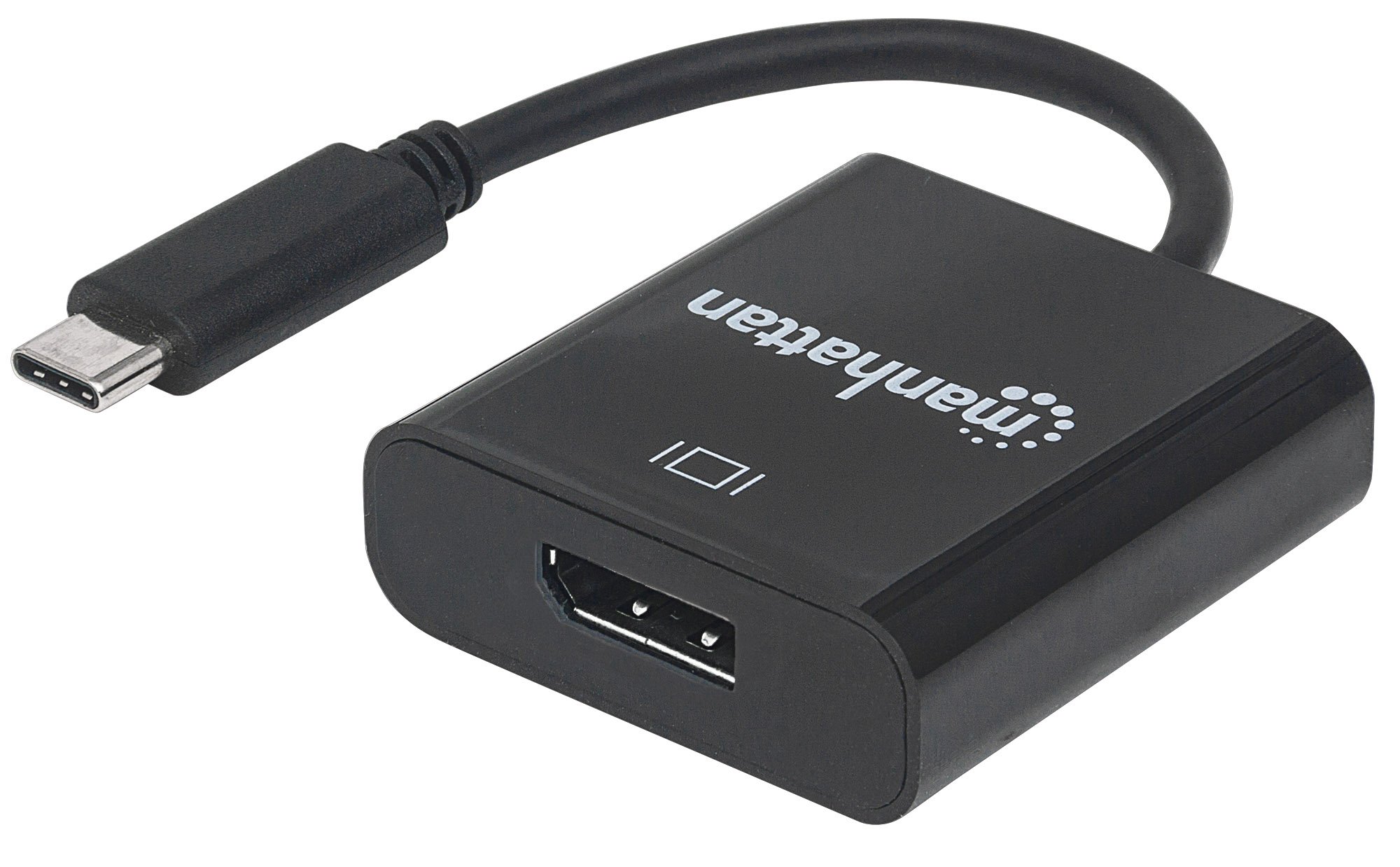 Manhattan 152020 USB-​C 3.1 DisplayPort Black Cable Interface/​Gender Adapter - Cable Interface/​Gender Adapters (USB-​C 3.1, DisplayPort, 0.21 m, Black)