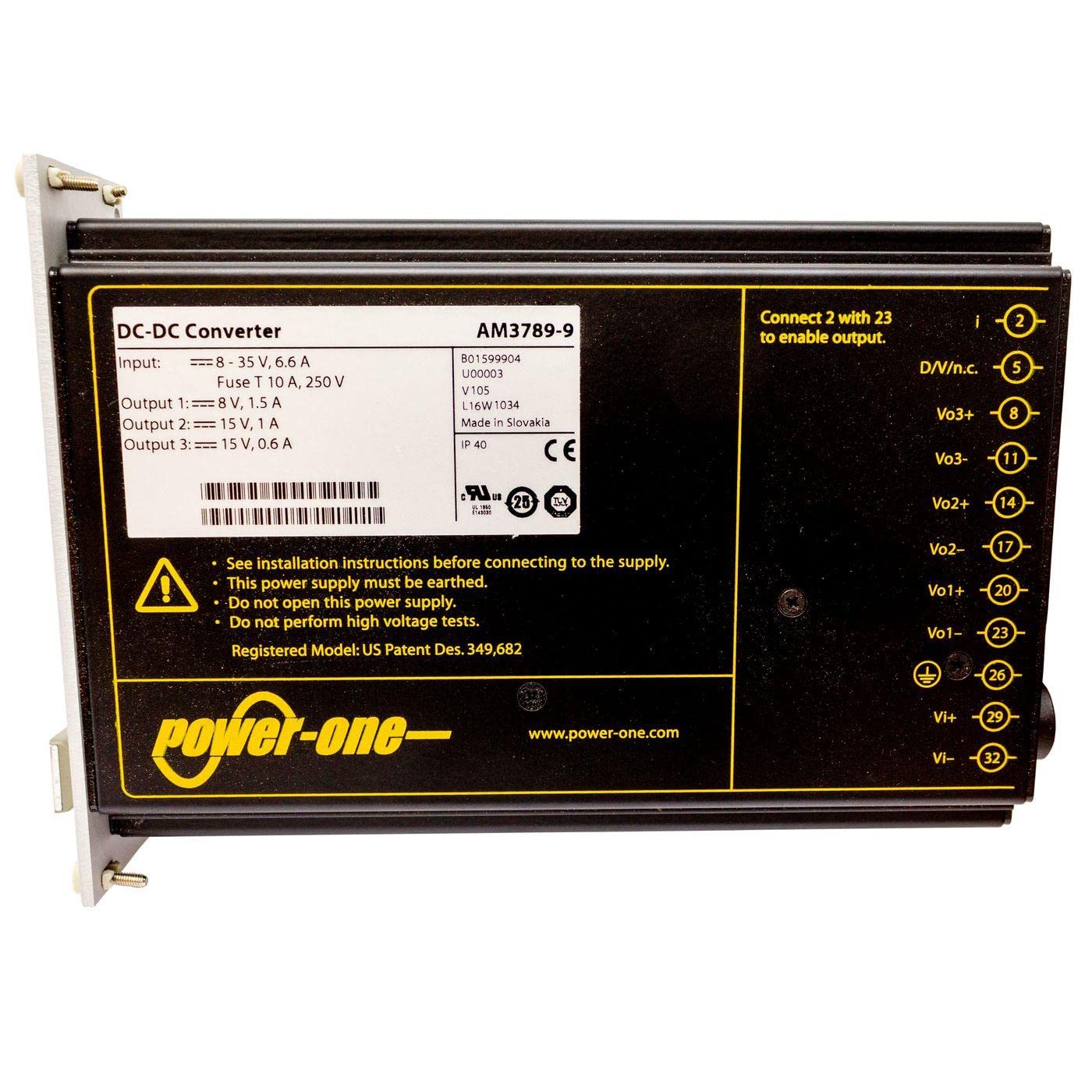 DC/DC Convertisseur AMP3789-9 Power-One 36W +24V -> 8V & 15V