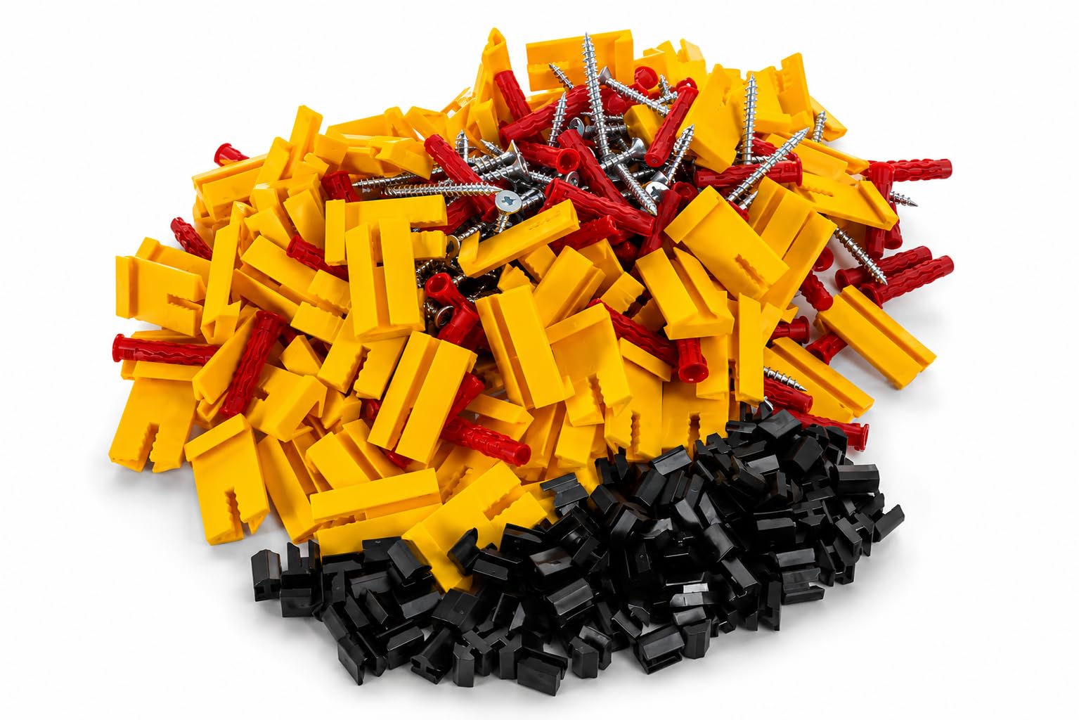 200 piezas de sistema de clips de enyesado rápido para la fijación de listones de construcción + tacos