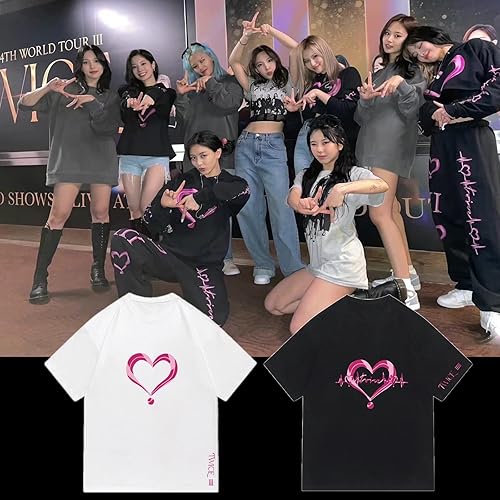 Miniatura 2 de Twice Merch, 4TH World Tour - Camiseta de apoyo dos veces camisetas Momo Tzuyu Dahyun Sana Chaeyoung Concierto unisex