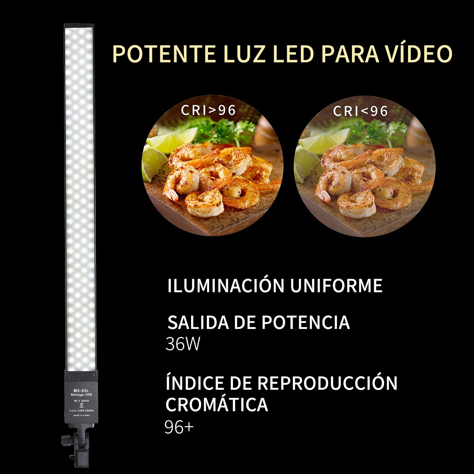 Kit de Iluminación LED para Fotografía y Vídeo, Regulable Bicolor con Soporte y Bolsa, para Retratos, Grabación de Youtube, Tatuaje de Cejas y Extensión de Pestañas