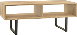 ClosetMaid 1311 Rectangular Wood Coffee Table with Storage Shelves, Natural