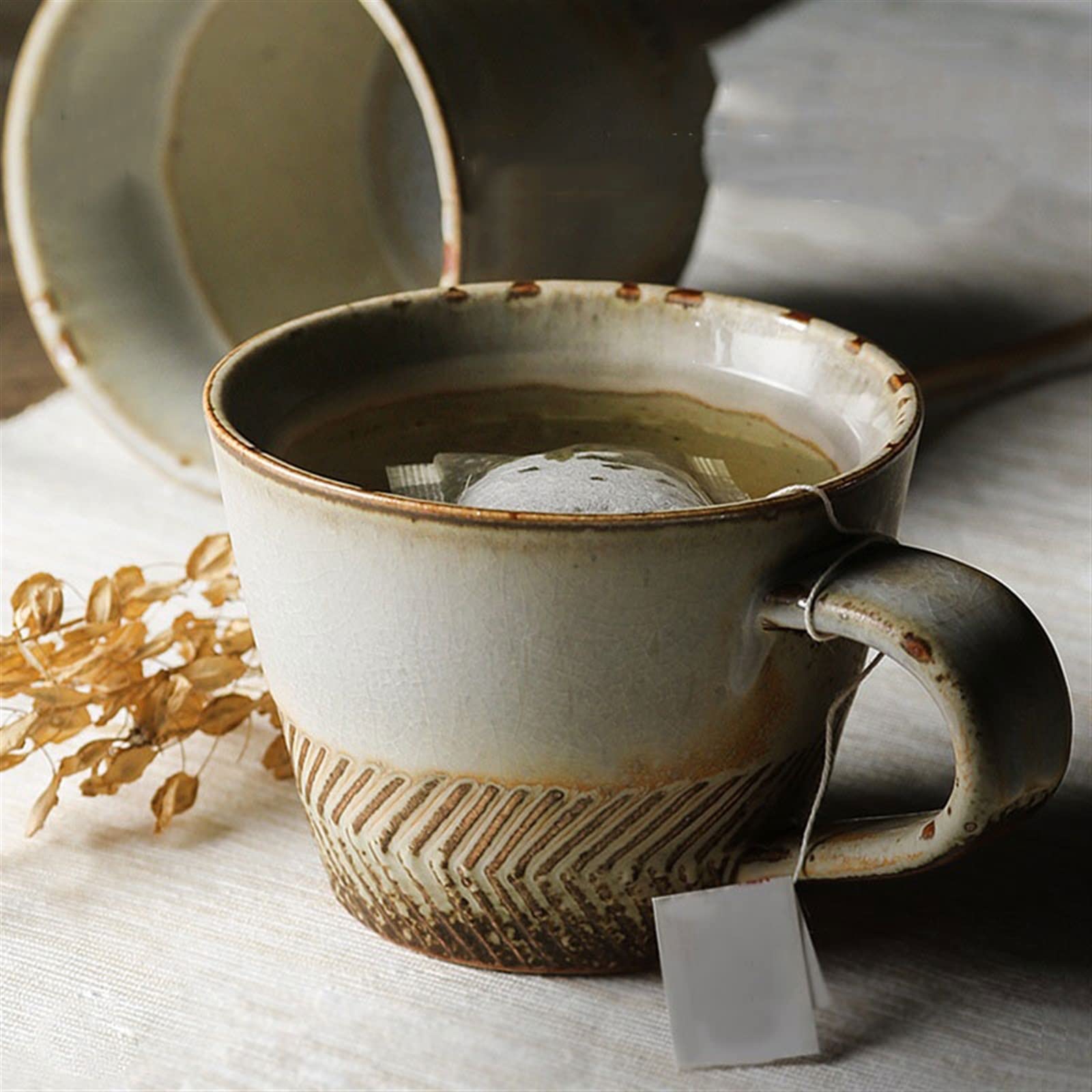 Kaffeetasse Becher Vintage grobe Keramik handgemachte Tasse hochtemperaturbeständige Persönlichkeit Kaffeetasse Persönlichkeit Crack Becher für Kaffee, Tee, heißen Kakao