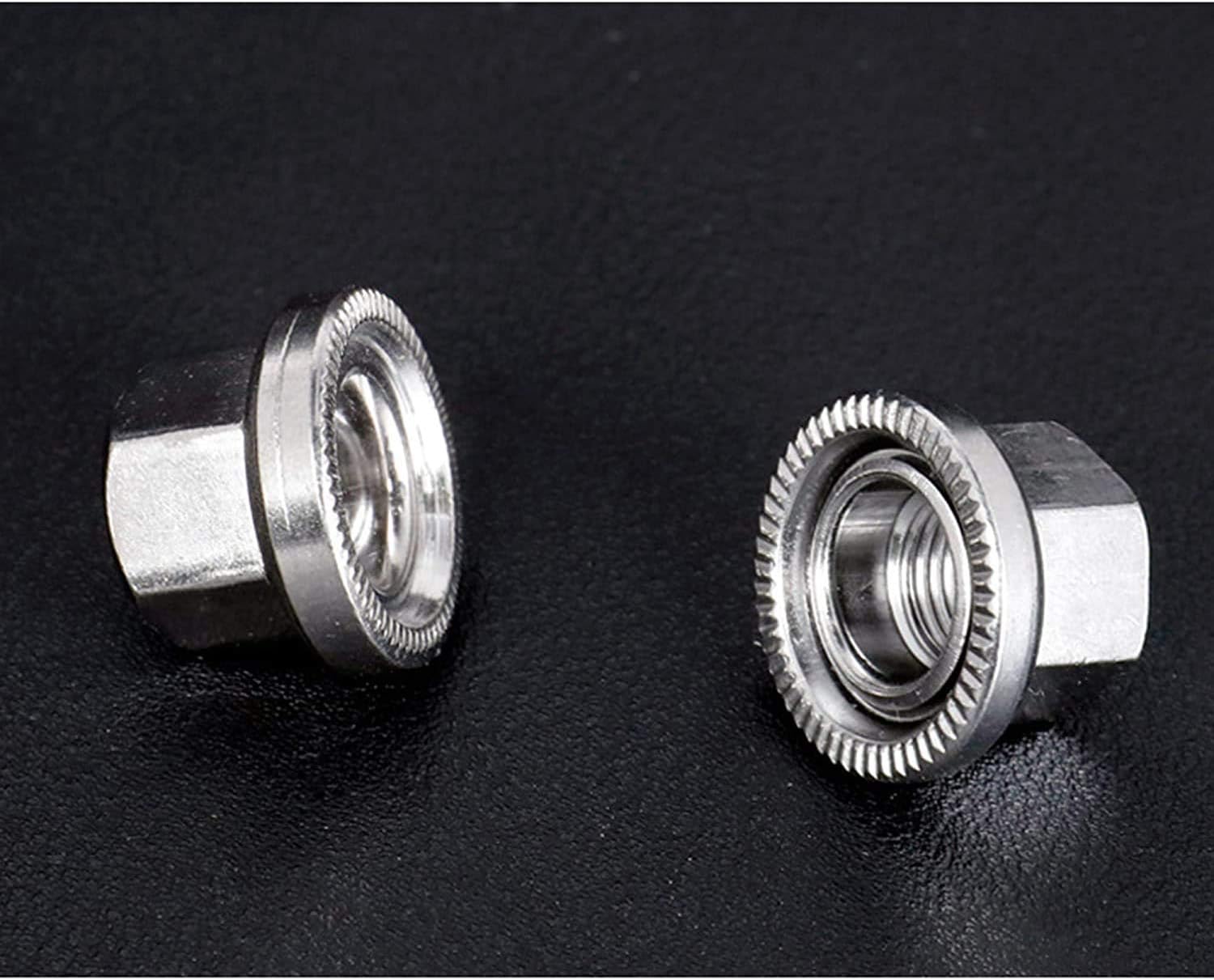 POFET 6pcs M10 Axle Wheel Nuts, Bicycle Wheel Nuts Replacement, M10 Hub