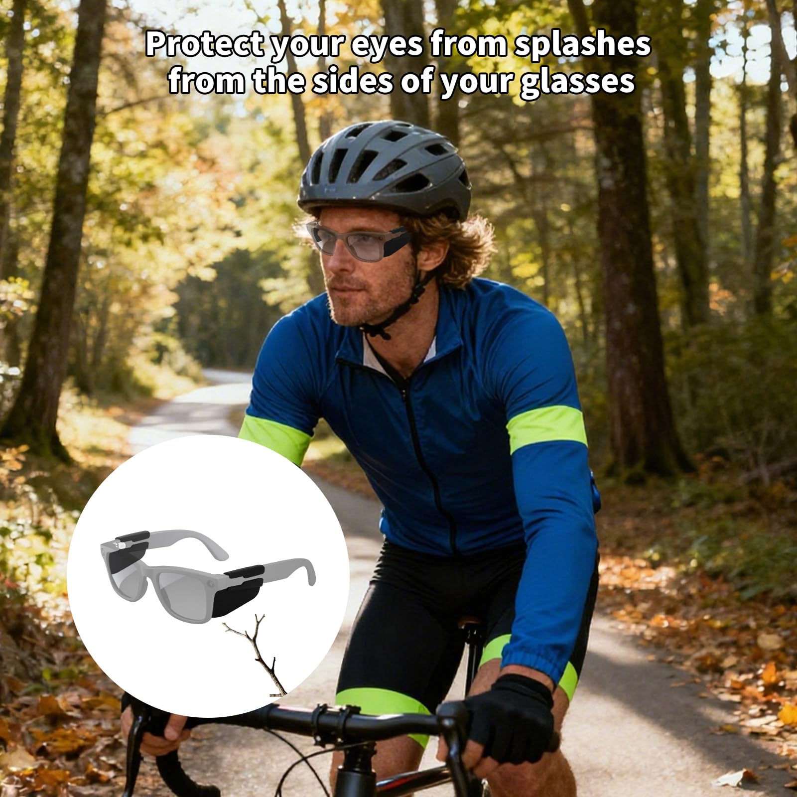 4pz Protezioni Laterali per Occhiali Intelligenti, Silicone Design Antiscivolo Accessori Protezione Occhi Compatibile con Ray-Ban Meta Wayfarer/Skyler