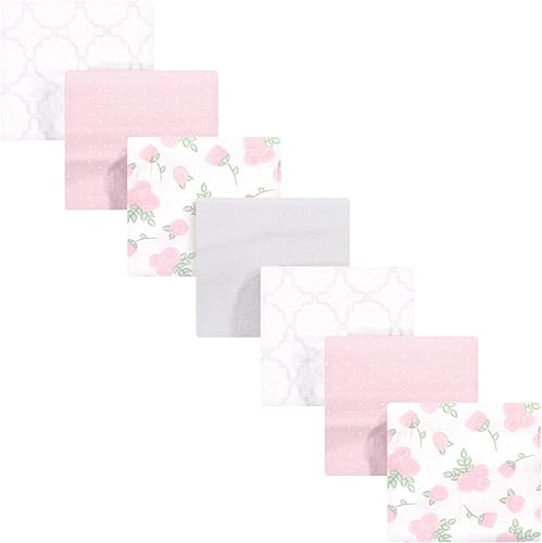 Miniatura 170 de Hudson Baby Paquete de 7 mantas receptoras unisex de franela de algodón para bebé, Dino Friends, talla única Abeja,Azul Verde Dino,Azul