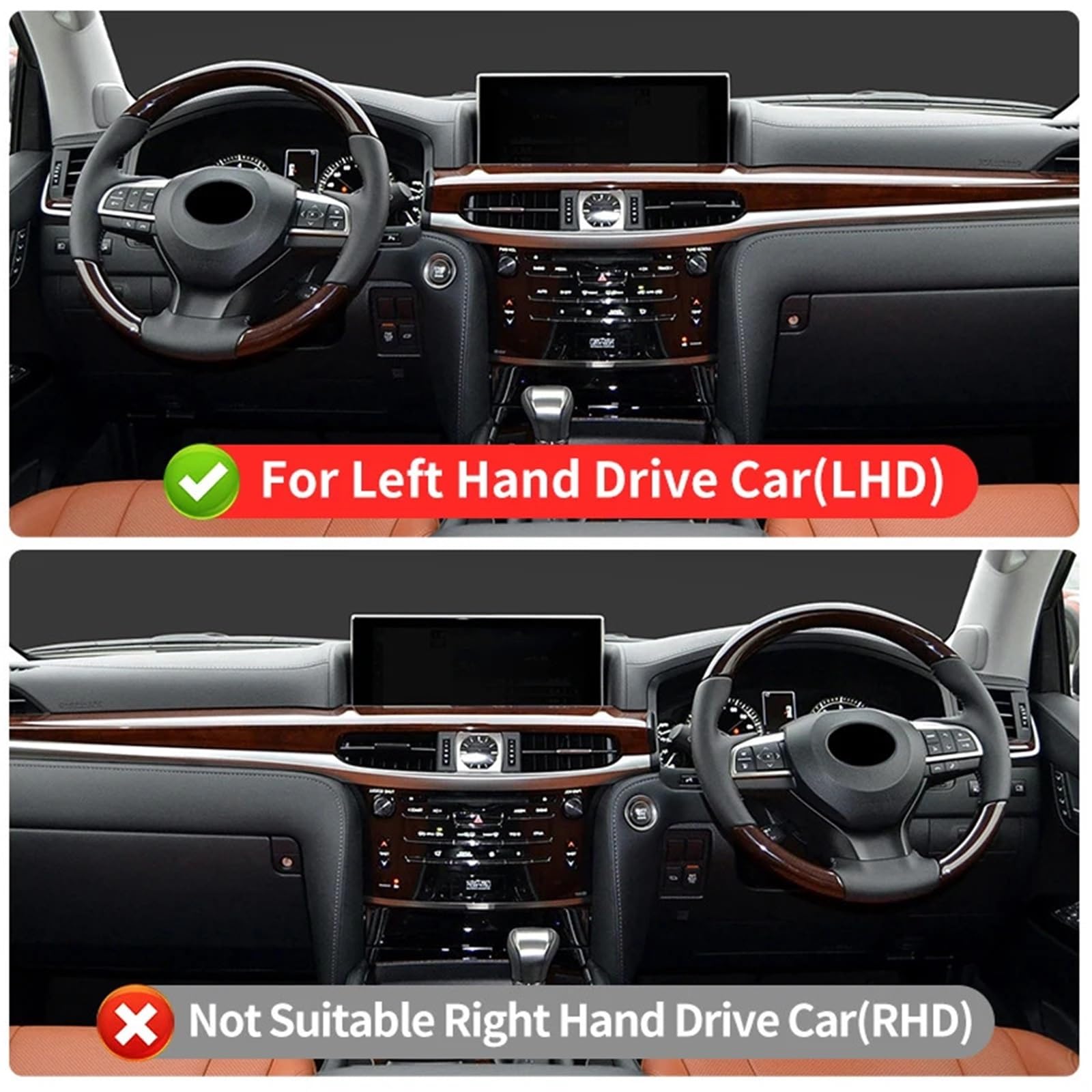 Ochrona Podłokietnika Pasuje do Lexusa LX570 LX450d 2016-2023 Silikonowy pokrowiec ochronny na panel sterowania centralnego LX 570 Schowek wewnętrzny Skórzana poduszka na podłokietniki(Black)