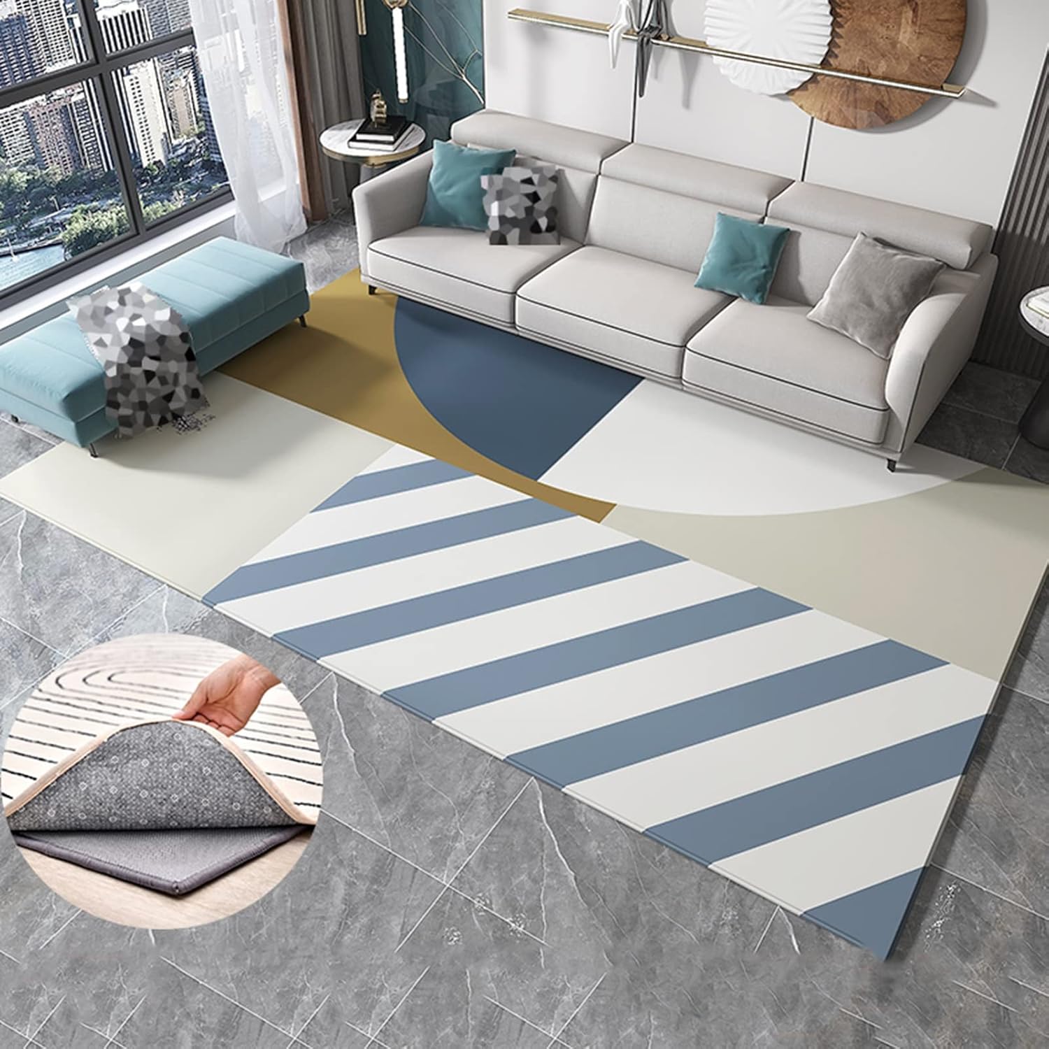 AUNIVO Heated Floor Mat, Heated Carpet Foot Warmer Feet for