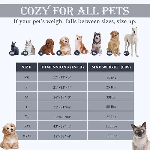 Miniatura 4 de Cama lavable para perros y gatos de tamaño extra grande, mediano y pequeño, para interiores, calmante, cómoda, esponjosa, con calefacción, sofá y