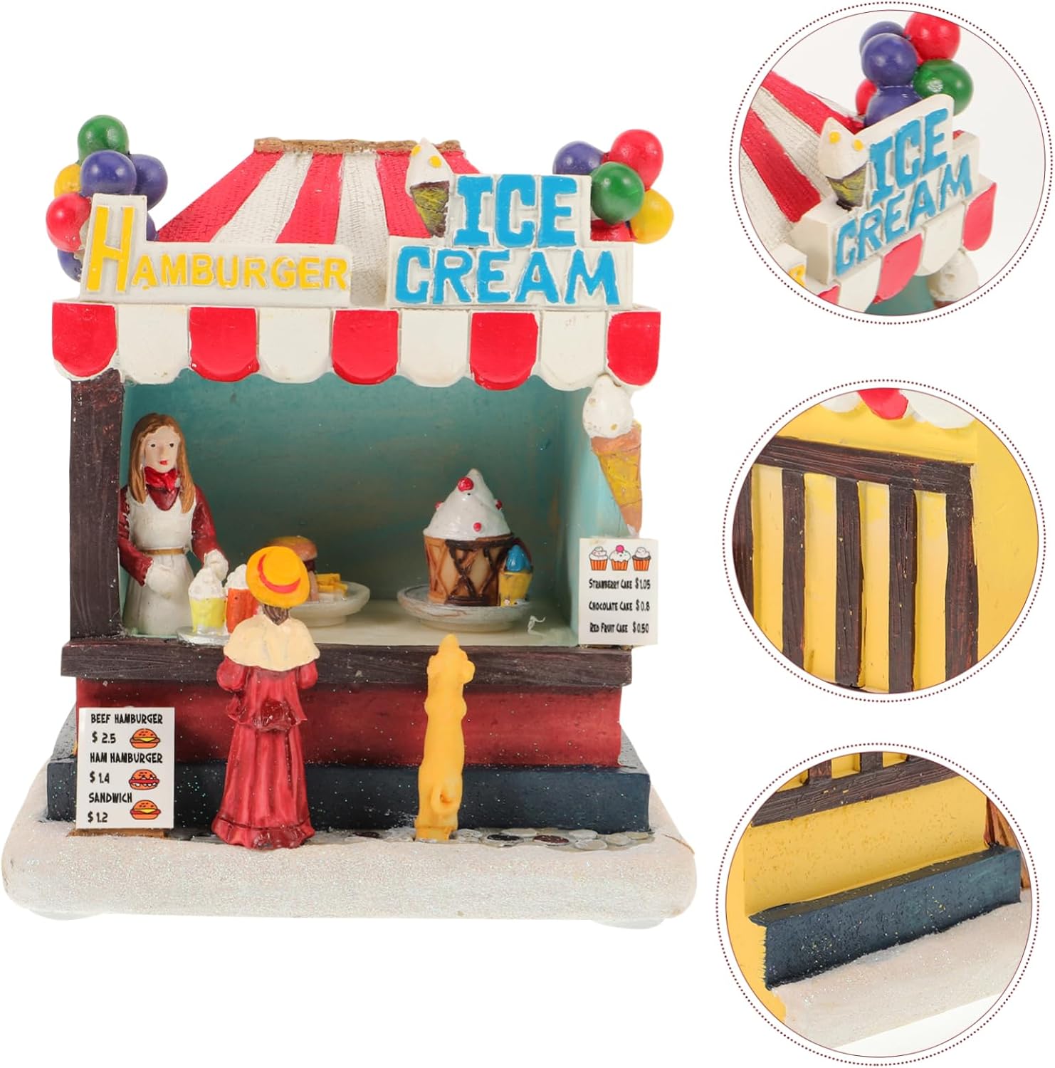 Christmas Luminous Resin House Decoration Led Light up Xmas Micro Landscape Ornament for Desktop Snowy Villa Design for Holiday Home Decor