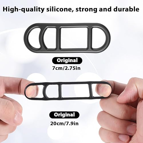 Miniatura 5 de 12 correas de goma para bicicleta, correas de silicona para bicicleta, correa de goma para bicicleta, banda de luz para linterna, juego de manillar,