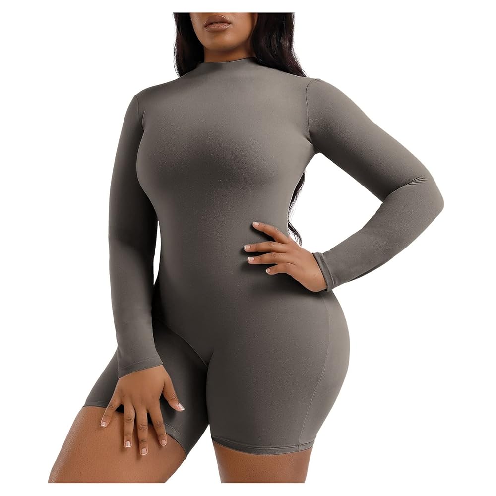 Pachman 黒のベルベット長袖ボディスーツ