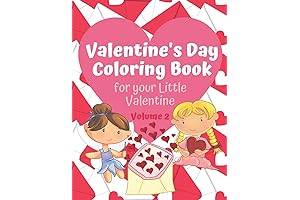 Valentine's Day Coloring Book for Grandkids: Love and Flowers Themed Gift for Elementary School Kids