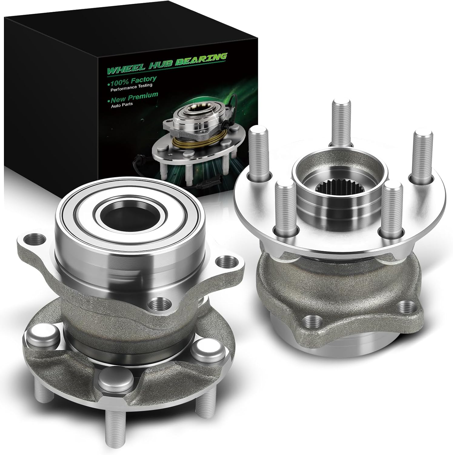 Set of 2 Rear Wheel Bearing and Hub Assembly with 5-Lug Fit for:-Toyota 86 2017-2020, for:-Subaru Outback Legacy 2010-2014, Forester 2009-2013, Impreza 2008-2014 for:-Scion FR-S OE# 512401