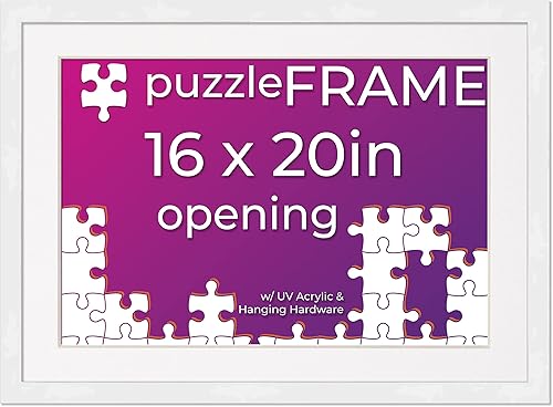 Miniatura 65 de Poster Palooza Kit de marco de rompecabezas de 26.5 x 38.5 pulgadas, incluye hojas de pegamento para rompecabezas, marco de rompecabezas de madera