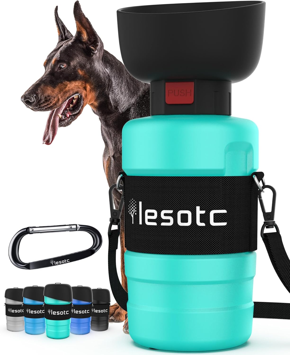 lesotc Dog Water Bottle,Portable Dog Water Dispenser, Large Water