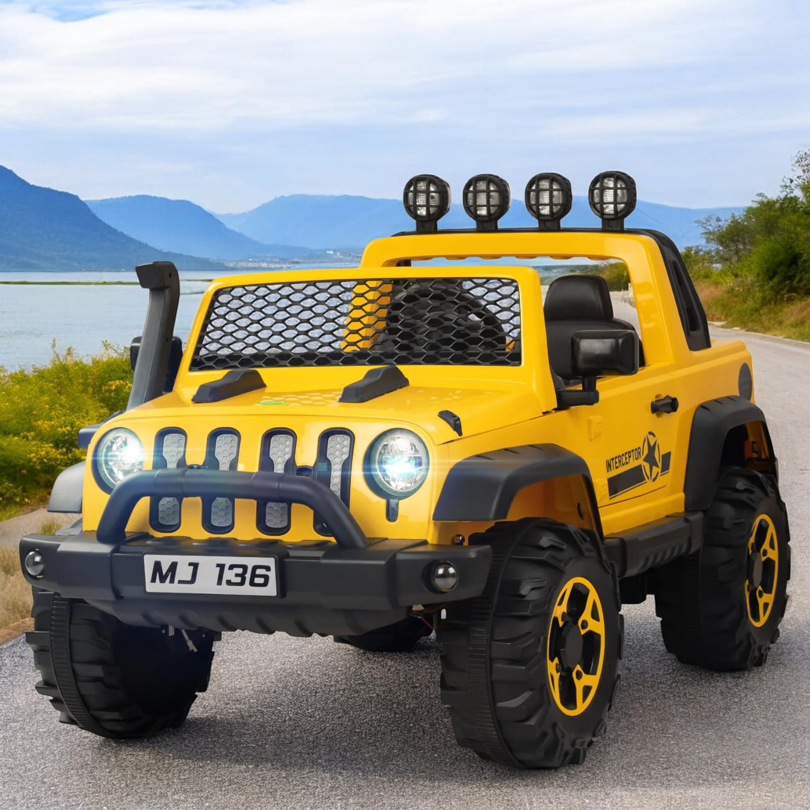 JN Creations 4X4 Big Size Heavy Duty 12V Electric Ride-On Jeep for