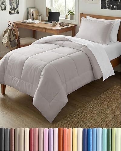 Miniatura 39 de Juego de edredón de tamaño Queen - Juego de cama de 3 piezas para todas las estaciones - 1 edredón suave acolchado con cintas en las esquinas y 2