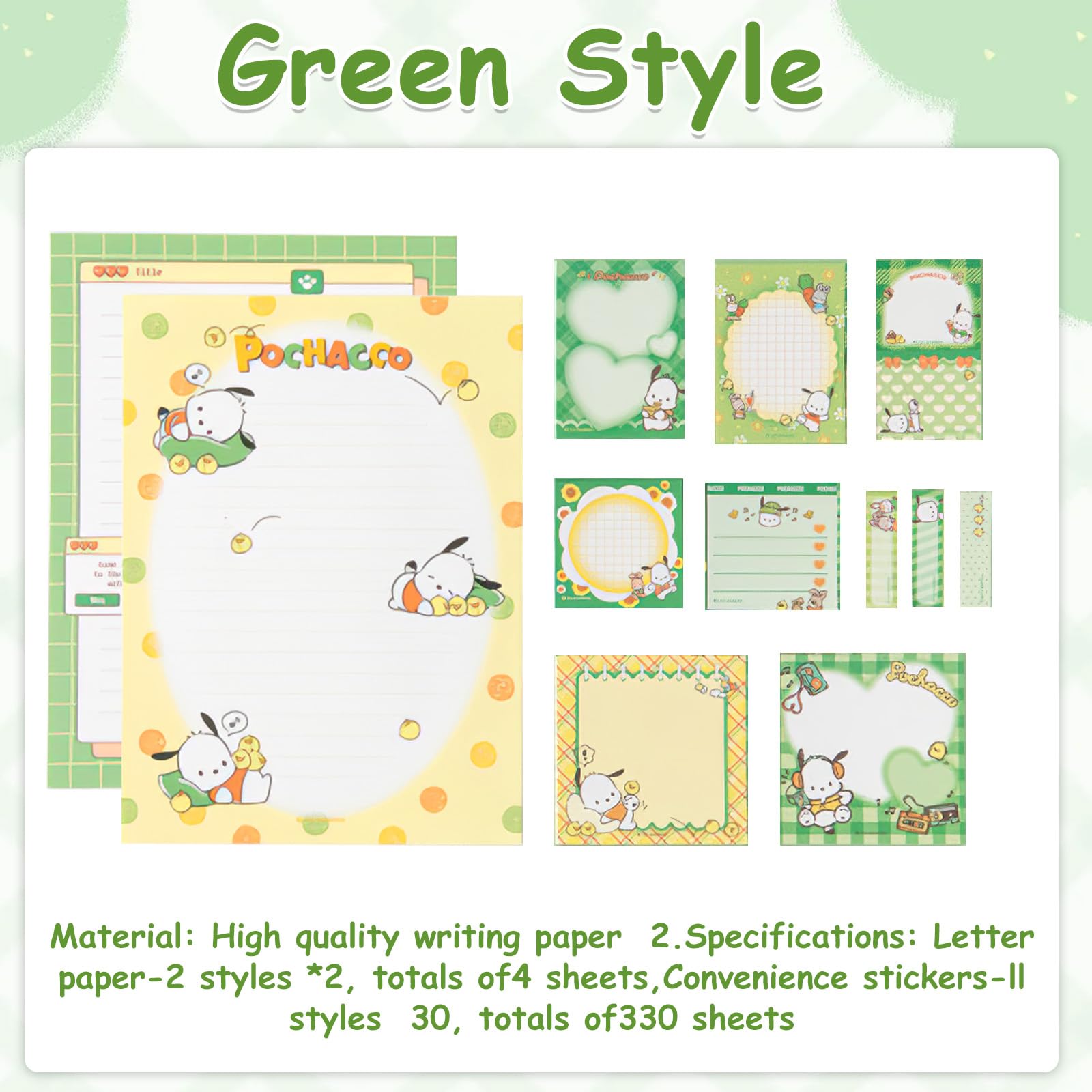 BendJoy® 330 Pcs Patch Dog Kawaii Sticky Notes - Cute Notes For Students & Professionals | Aesthetic Stationery Items | Perfect For Messages, Bookmarks | Portable 1