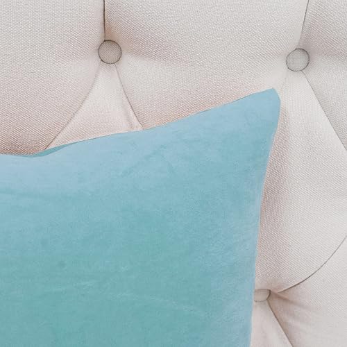 Miniatura 8 de Home Soft Things Juego de 4 fundas de almohada decorativas supersuaves de color liso, 20 x 20 pulgadas, funda de cojín cuadrada moderna de felpa