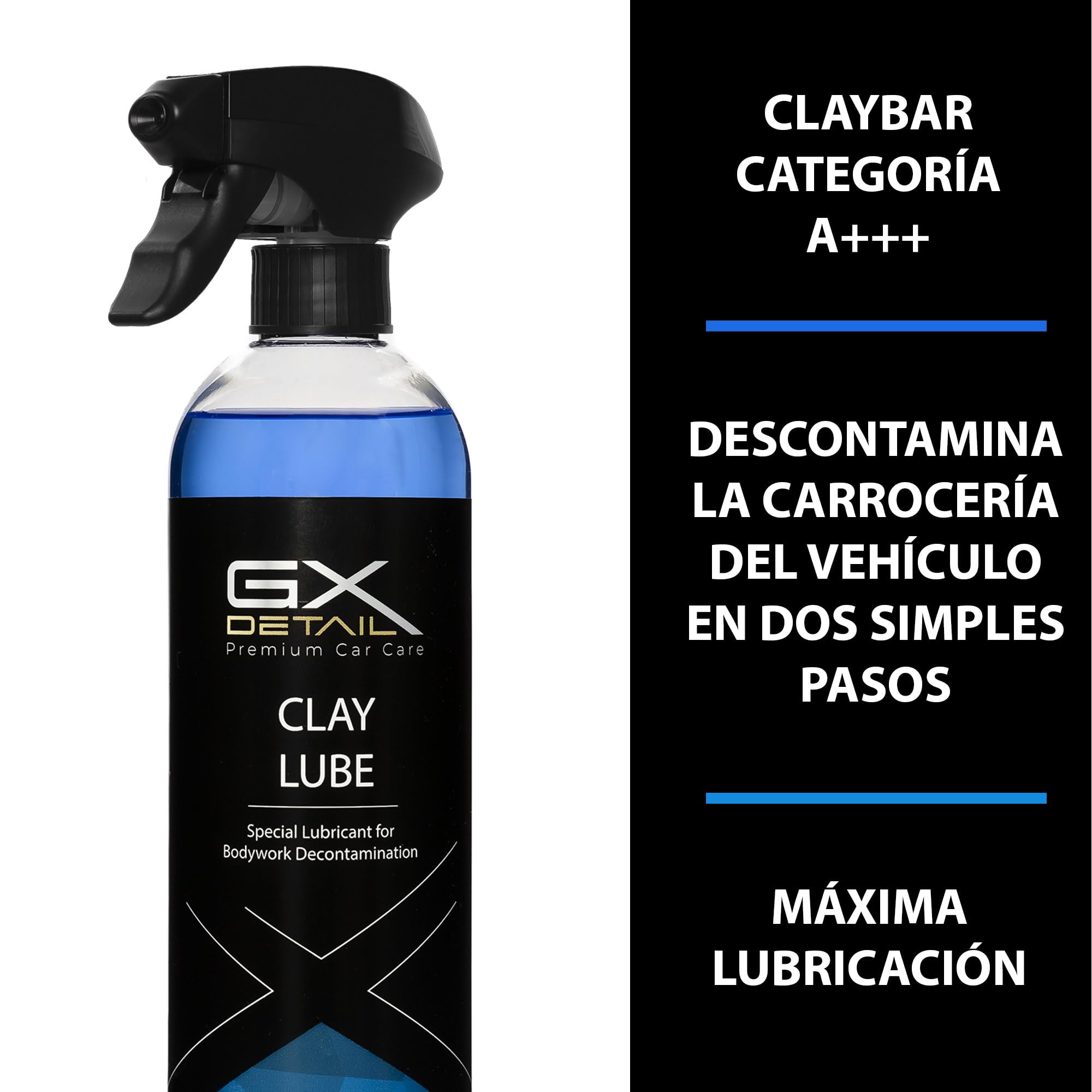 GxDetail Clay Lube Descontaminante para Carrocería 5 Litros – Lubricante Profesional para Uso con Clay Bar – Facilita la Eliminación de Contaminantes sin Arañazos – Acabado Suave y Brillante.