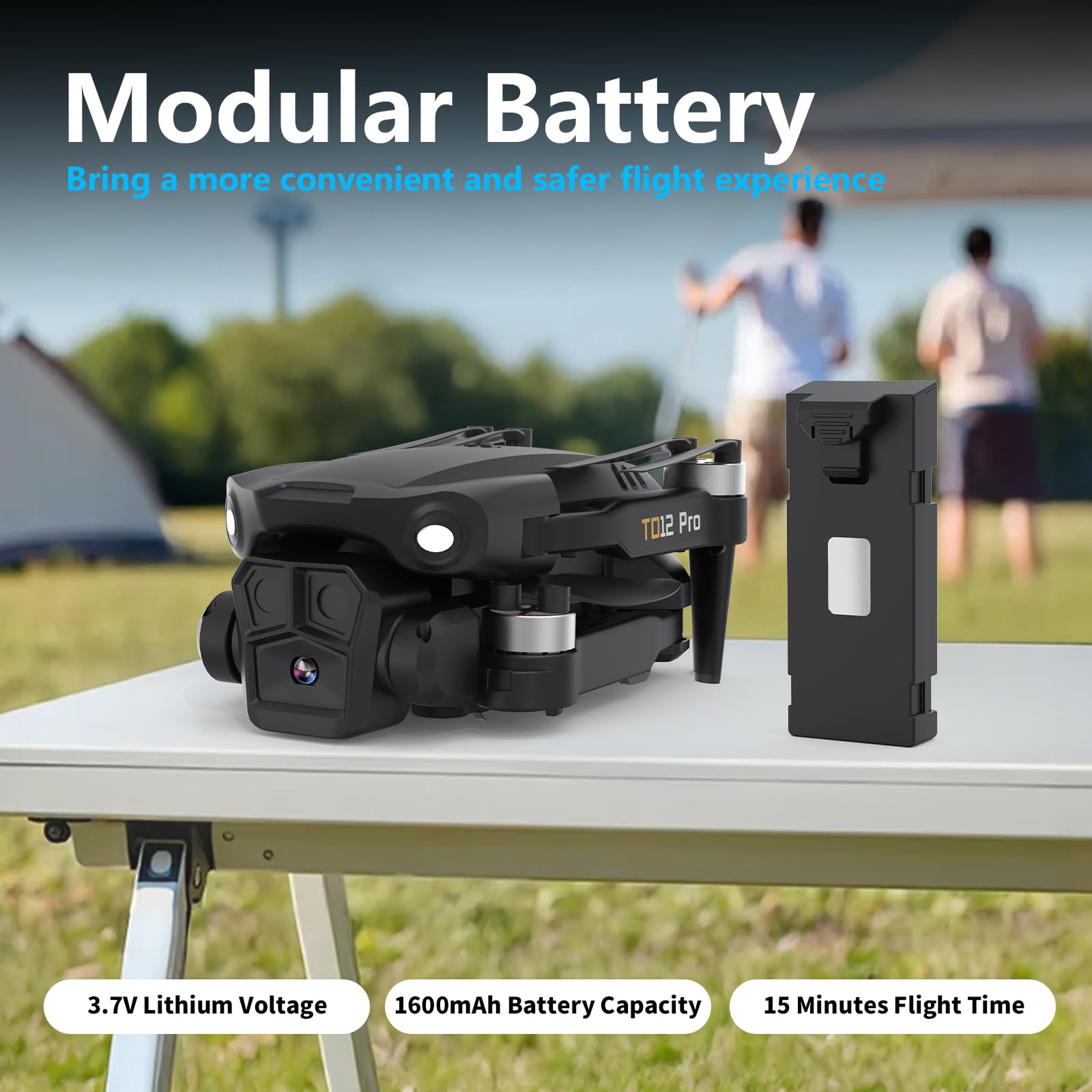 Toladrone TD12PRO Mini Drohne mit Kamera für Anfänger, Faltbare Drohnen für Erwachsene, Bürstenloser Motor, 3 Geschwindigkeitsmodi, Optische Flusspositionierung, RC-Quadcopter Drohne für Kinder