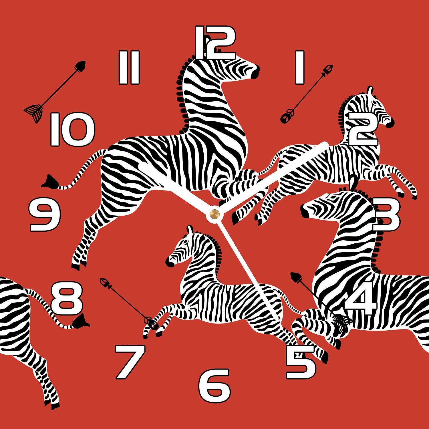 Horloge en verre zèbres volants 30x30 cm pour créer un intérieur poétique