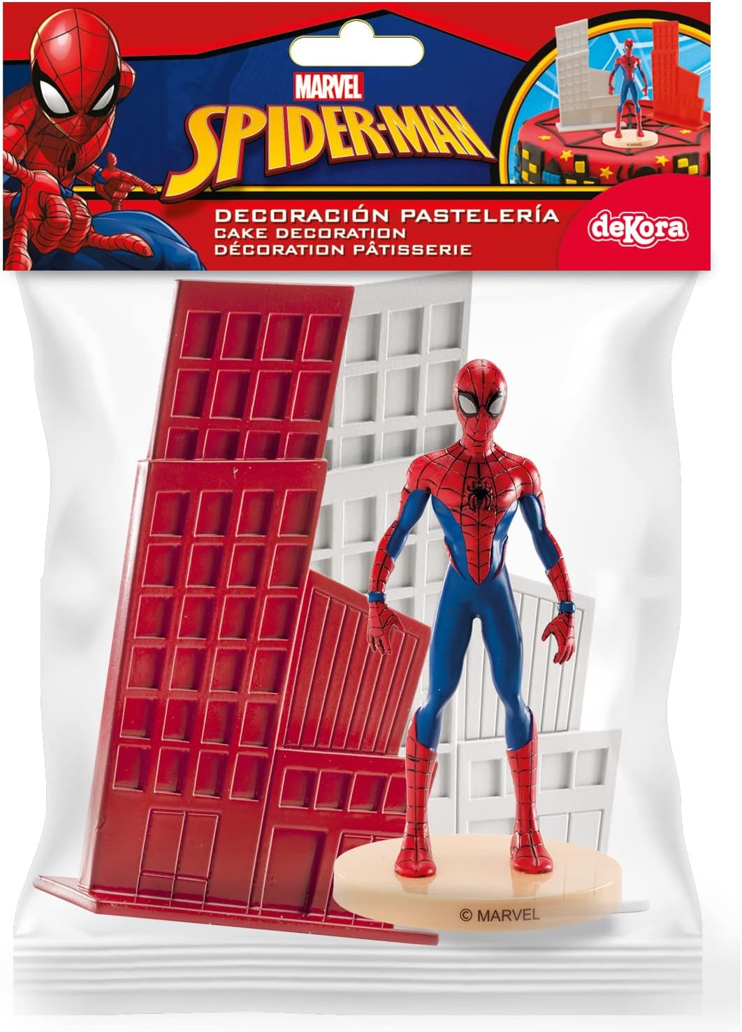 Dekora - Spiderman Kit - Marvel Birthday Cake Topper - Cake Topper 3 Pieces
