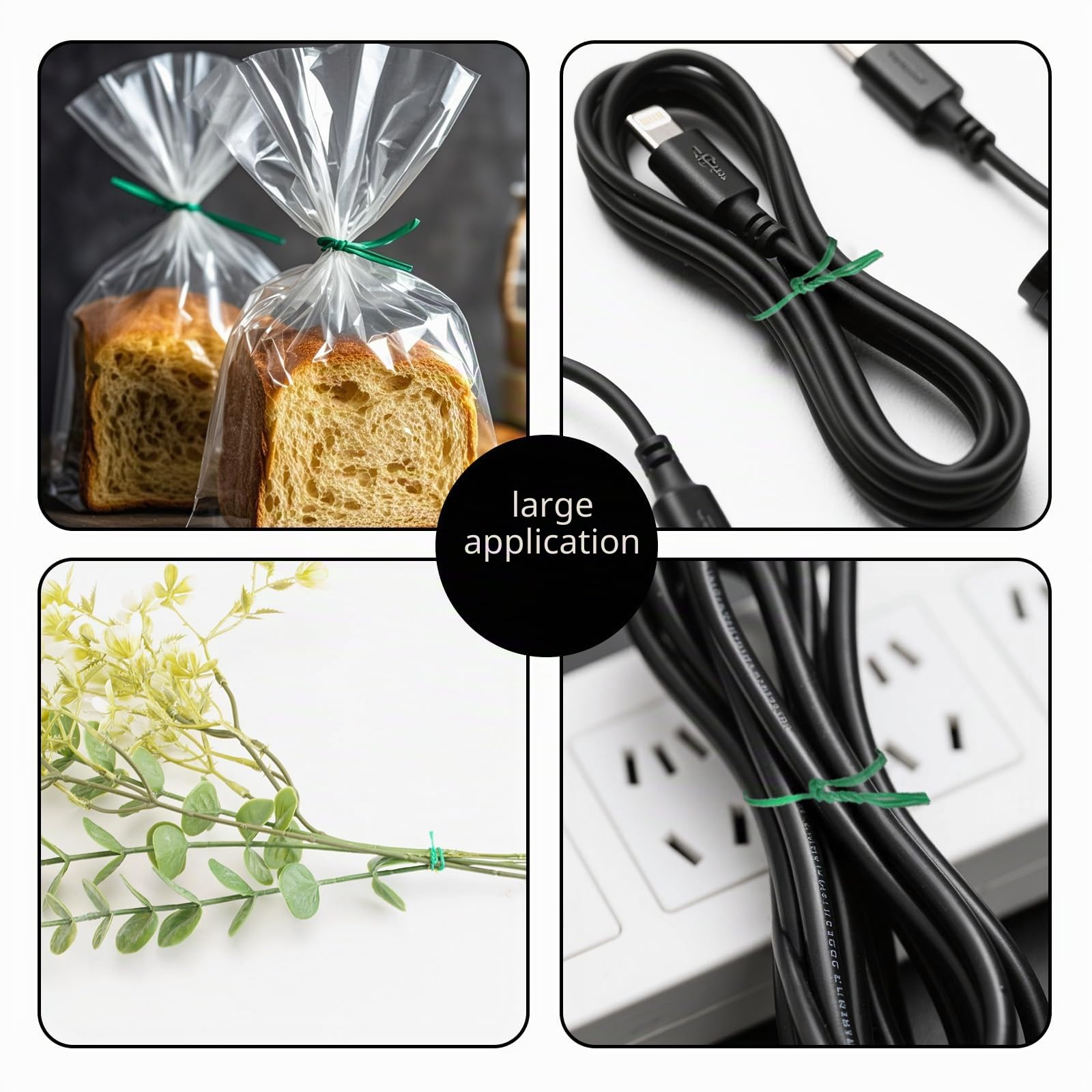 KINGLAKE 50m Fil de Fer Jardin Vert- Attache Plante Grimpante avec Cutter, Fil Plastifié Soft, Fil Torsadé pour Plantes, Vignes, Arbustes et Fleurs