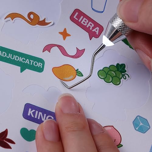 Miniatura 4 de 3 herramientas de deshierbe LED para vinilo, herramienta de deshierbe de vinilo con luz con pasador y gancho, para manualidades, siluetas, camafeos,