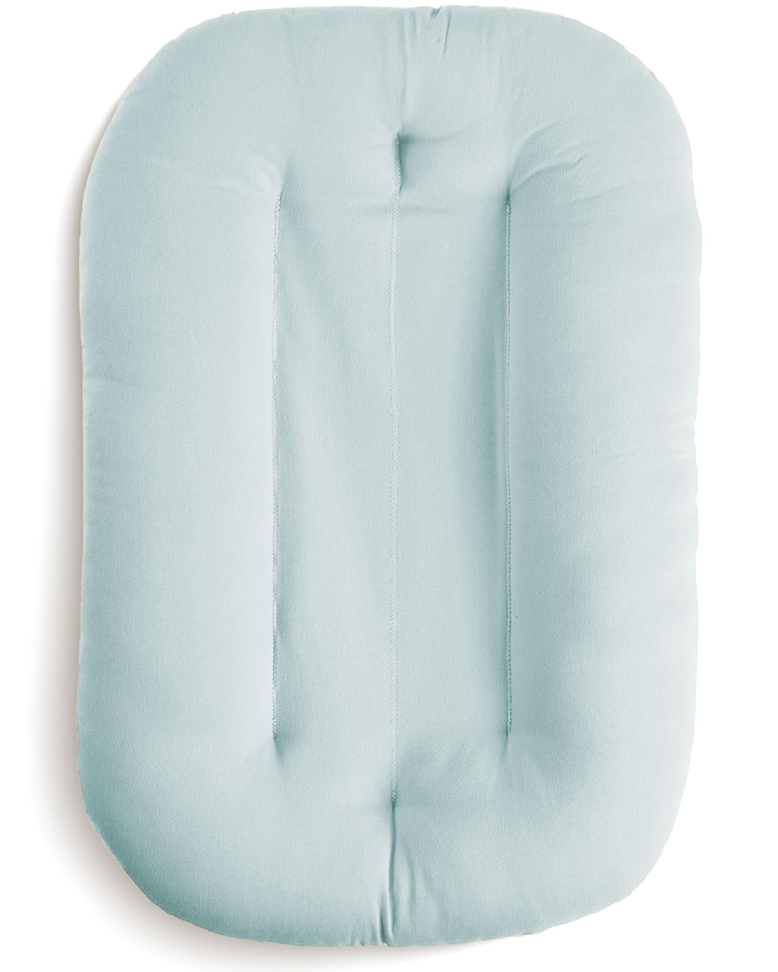 snuggle me® Babynest (0-9 Monate) - Premium Babynestchen Neugeborene, Bio-Baumwolle mit Faserfüllung, Ungepolsterte Mitte, die Umarmungen imitiert, 100% Maschinenwaschbar, Inkl Reisetasche (Bluebell)