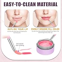 Vista 5 de Aplicador de máscara de labios de silicona, aplicador de labios de maquillaje, brochas de lápiz labial de belleza, aplicador de brochas para lápiz