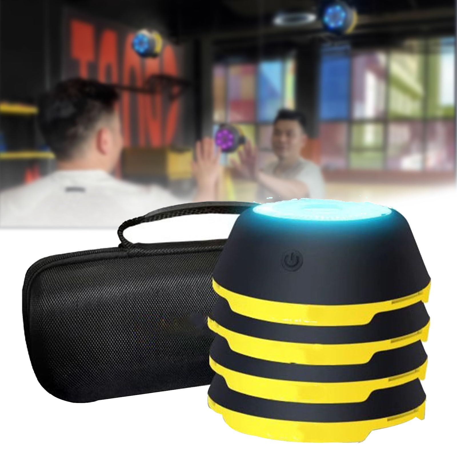 LjyAeono Agility Fitness Light, Reaction Training Light with APP, 29 Functions Speed Agility Reaction Equipment for Basketball, Football, Boxing, Etc. 4lights