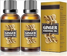 Ginger Oil, Belly Natural Drainage Ginger Oil Essential Relax Massage Oil, Belly & Waist Stay Perfect Shape, Pack of 2-60ml
