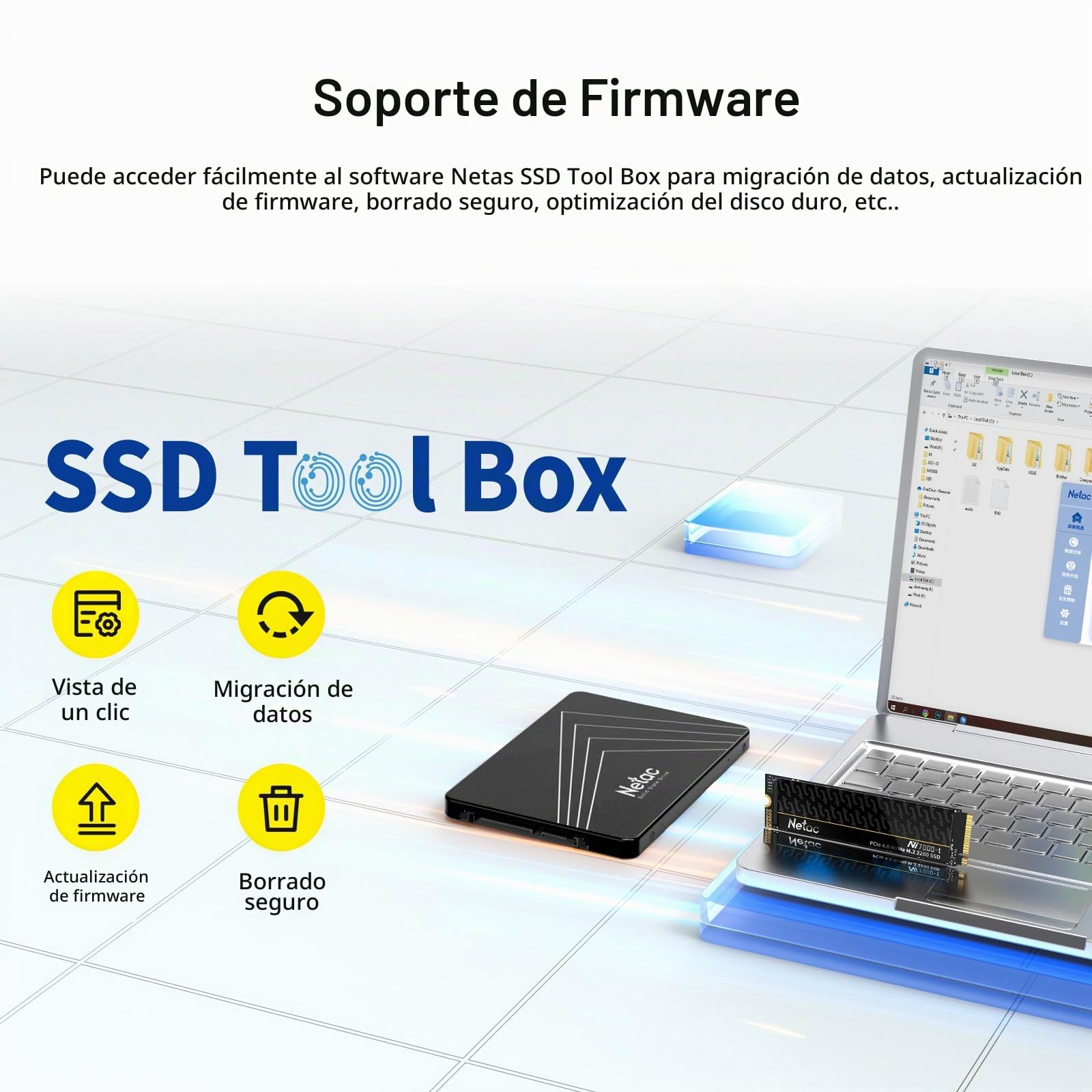 c*4様 Netac SSD 1TB SATA600 本体 Amazon.com: Netac SSD PCIe Gen4x4 M.2 de 1 TB hasta 7,300 MB/s