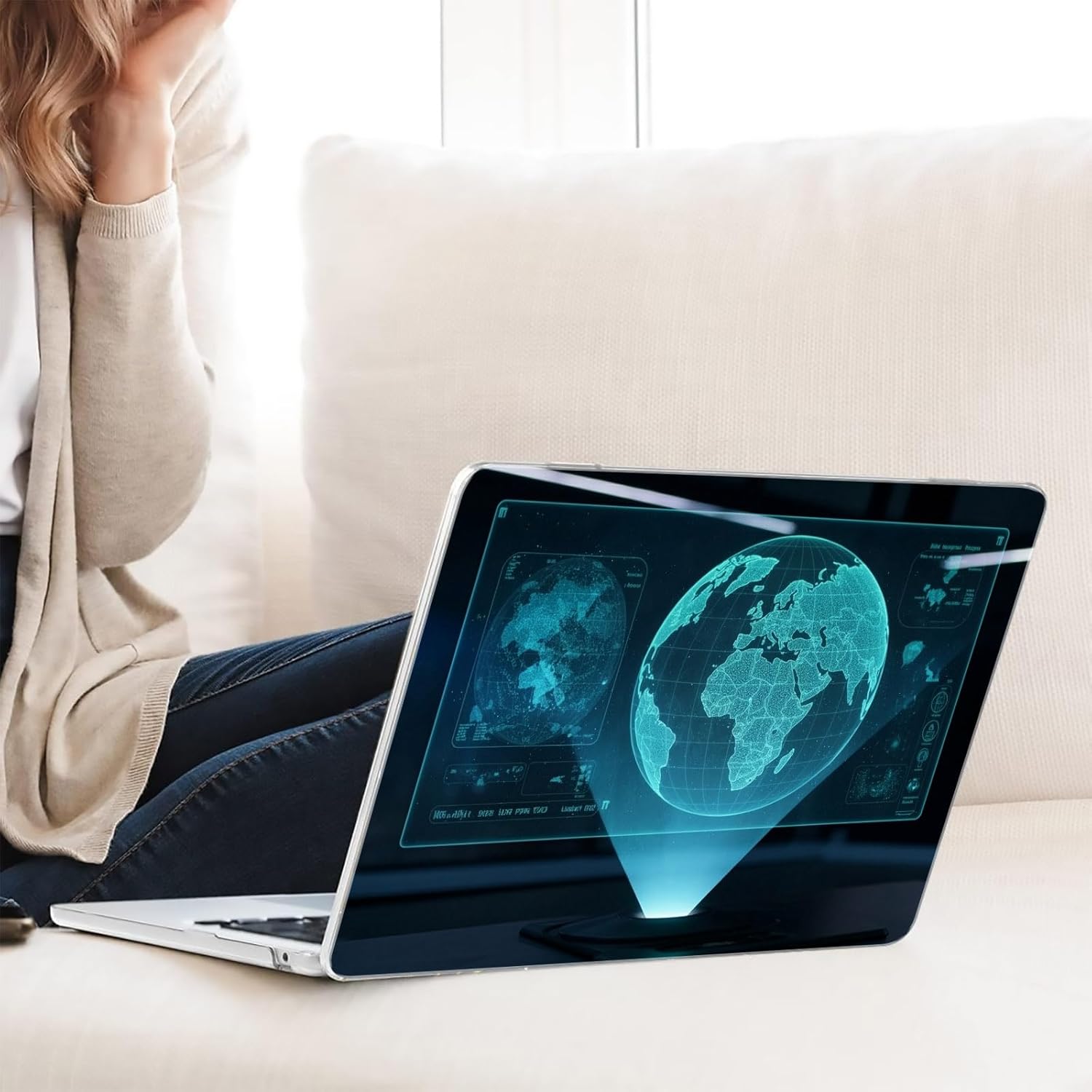 Compatible with MacBook Neo 13-inch, Hard Shell Case with Keyboard Cover and Screen Protector (A3404 A18 Pro chip, 2026 Release) - Earth Globe MC22327