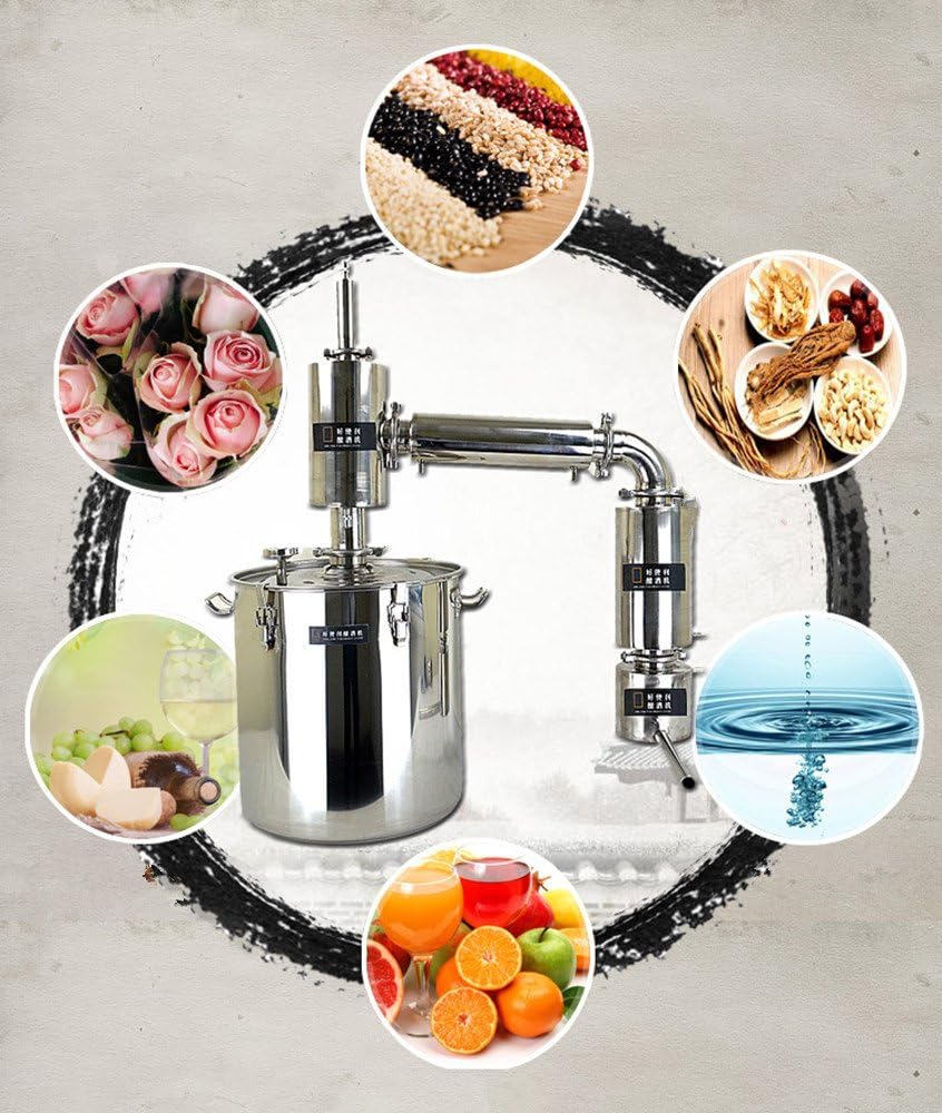 18170L Moonshine Still Home Water Distiller Spirits Brandy Vodka Alcohol Stainless Distiller