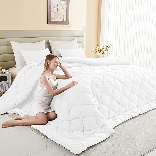 128x120 Oversized King Comforter, Extra Large King Size Comforter Oversized, All Season Soft Lightweight Quilt Down Alternative Duvet Insert with 8 Corner Tabs