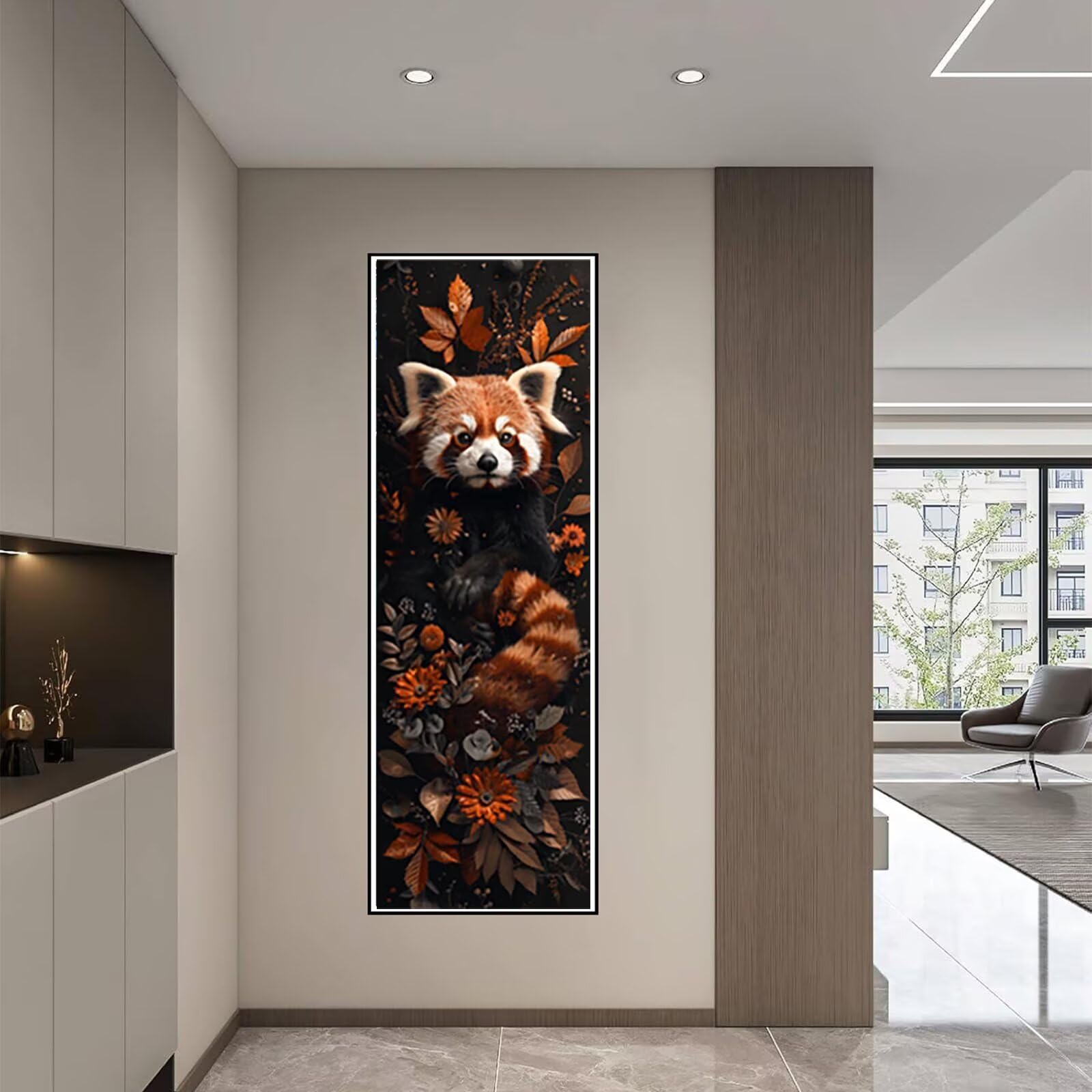 Diamond Painting Panda Peinture Diamant Adulte, Peinture Diamant Animal Conception de Motifs 5D DIY Strass Point de Croix Cristal Painting Loisirs Créatifs, Decoration Murale 50x150 cm -pg250401